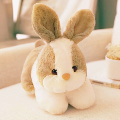 cuddlenest Cute Rabbit White Soft Toy, Furry Stuffed Animal, Extra Soft, Perfect for Kids  - 32 cm(Brown)