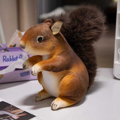 PLUSHJOY PLUSHJOY Cute Squirrel Soft Stuffed Plush Animal Toy for Kids and Gift Toys  - 22 cm(Brown)