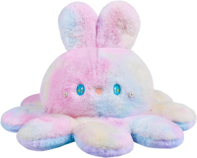 BestLook Tredy Rainbow cute octopus soft toy With Keychain Combo  - 30 cm(Multicolor)