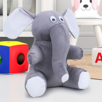 ADORE KART TOYS Elephant Teddy Bear Plush Soft Toy Cute Animal Baby - 25 cm (Blue, White)  - 25 cm(Grey)