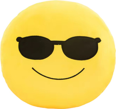TechMax Solution Goggles Cute Smiley Pillow Plush Toy  - 45 cm(Yellow)