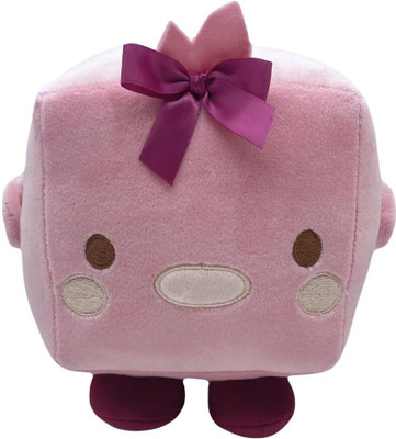 TechMax Solution Cute Square Cutie Bow Plush Soft Toy  - 30 cm(Purple)
