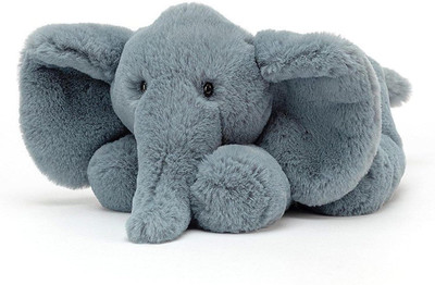 Fun4You Soft Plush Elephant Toy – Cute, Cuddly, Grey Animal Doll for Kids & Gifting  - 40 cm(gray)