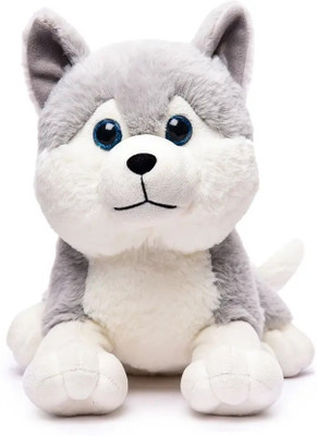 BestLook cute Husky Dog Stuffed Animal Soft Toy, Gifts for Kids and Adult - 40 cm (Grey)  - 40 mm(Grey)
