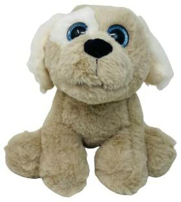 Lil'ted Super Soft Toy Spandex Cute Rocking Dog Stuffed Plush Toy for Kids  - 20 cm(Beige)