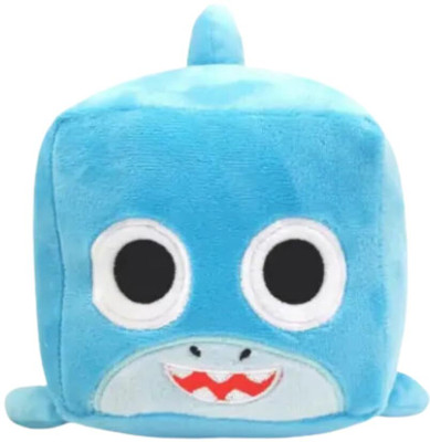TechMax Solution Cute Square Shark Plush Soft Toy  - 30 cm(Blue)