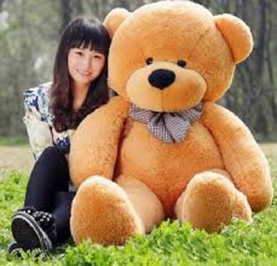 HOUSE OF COMMON 4.5 feet Brown teddy bear / high quality / neck brow / cute and soft teddy bear  - 136 cm(Brown)