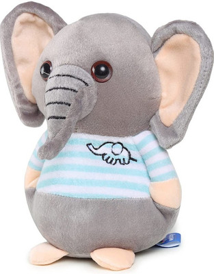 Jahnvi Toys Soft Animal Plush Elephant Toy  - 20 mm(Grey and Blue)