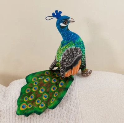 PLUSHJOY Peacock Bird Soft Stuffed for Kids toys | National Birds of India | (46cm) Green  - 46 cm(Multicolor)