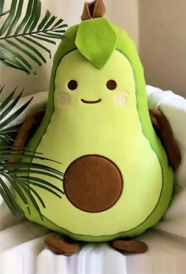 jr jack & rose Adorable avocado Soft Toy for Kids – Super Soft & Cuddly fruit in softy toy  - 35 cm(Green)