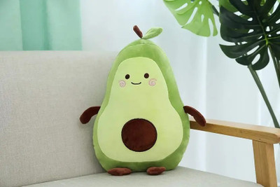 Anidhi Soft Stuff Toys Avocado Toys cum cushon for Kids - 35 cm (Green)  - 35 cm(Green)