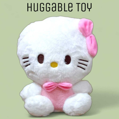 Luipui Cat Huggable Toy – Premium Plush, Cuddly Toy for Kids and Gifts  - 38 cm(Pink)