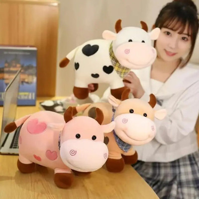 BestLook Combo Pack of 3 Milky Moo Cow Plush Toy Stuffed Animal Gifts for Kids  - 28 cm(Multicolor)