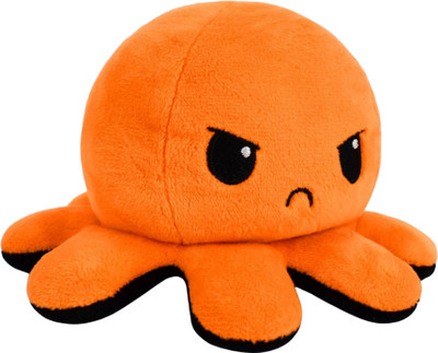 TechMax Solution Blck & Orange Reversible Plush The Perfect Birthday Surprise  - 30 cm(BLACK & ORANGE)