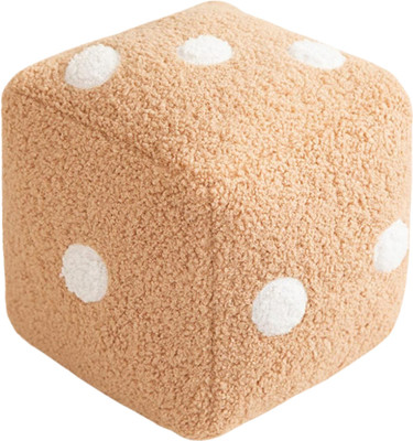 TechMax Solution CUTE BROWN DICE PLUSH PILLOW SOFT TOY  - 30 cm(Brown)
