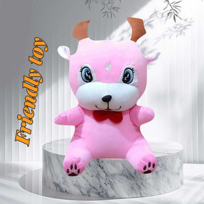 Luipui Deer Friendly Toy –Fluffy Plush, Ultra-Soft & Perfect Cuddle Toy for Kids  - 38 cm(Pink)