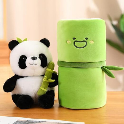tinytotem Cute Bamboo Panda Plush Toy – Super Soft Stuffed Animal for Kids & Girlfriend  - 30 cm(Green)