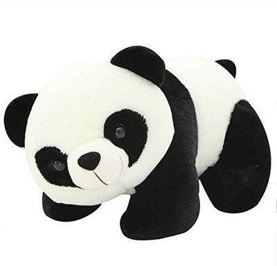 LushPals Panda Teddy Soft Toy | Small Size Plush Animal Toy for Kids | Fun & Playtime  - 25 cm(Black&White)