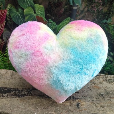 PICKKART Big Heart Shape Pillow Stuffed Cushion Toy Microfibre Solid Cushion Pack of 1(Multicolor)