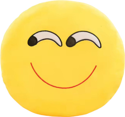 TechMax Solution Cute Smiley Pillow Plush Toy  - 30 cm(Yellow)