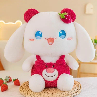 tinytotem rabbit Soft toy Bunny Teddy Bear Adorable Plush for Kids  - 30 cm(Pink, White)