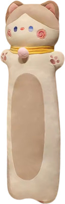 TechMax Solution BROWN NECK BALL LONG CAT PLUSH PILLOW  - 90 cm(Brown)