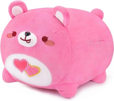 TechMax Solution Pink Heart Bear Plushie Cute Bear Anime Plush Stuffed Animals  - 30 cm(Pink)