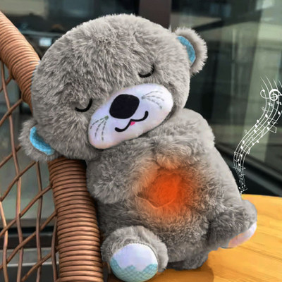 PIRU PACK 1 Breathing Otter Glowing Music for Baby Sensory Sleep Lights Rhythmic  - 27 cm(Grey)