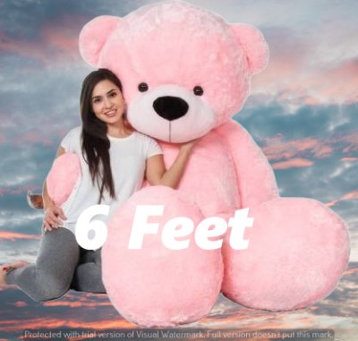 HOUSE OF COMMON 6ft Plush PINK Teddy Bear – Large, Huggable Soft Toy for Cozy Comfort  - 182 cm(Pink)