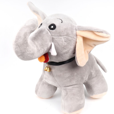 jr jack & rose super soft musical elephant plush toys _12 inch _with shaking rattles inside  - 35 cm(Grey)