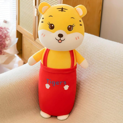 Teddy Daddy Soft Tiger Pillow and Cushion Soft Toy  - 35 cm(Red)