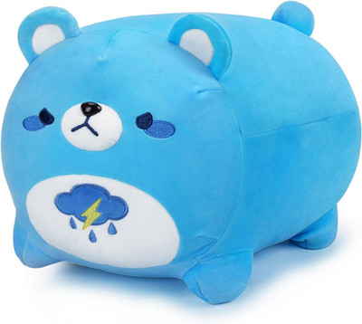 TechMax Solution Bear Plush Pillows Bear Anime Plush, Blue Rainy Day Plushies  - 30 cm(Blue)