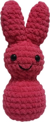 crochet artwork Crochet Handmade Peeps Bunny Plush Soft Toy  - 9 inch(Strawberry Pink)