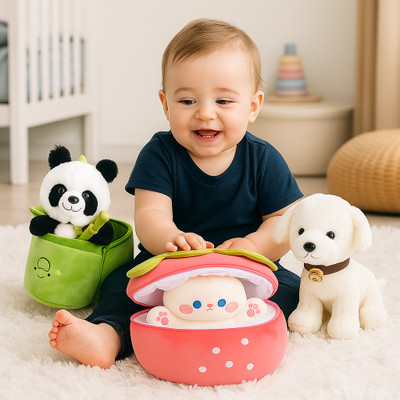 Macros Premium Quality Super Soft Combo for Kids Stuffed toys for girls/birthday gift  - 35 cm(Multicolor, Pink, Green)