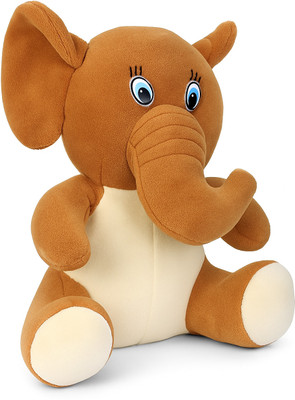 Toyingly Elephant Stuffed Animal Toy – Soft & Huggable Plush Elephant Doll for Kids  - 28 cm(Brown)
