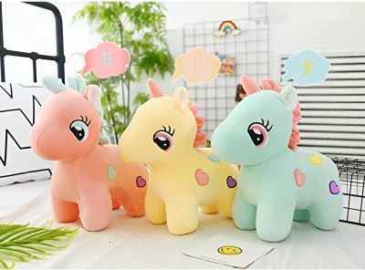Teddify Cute Soft Unicorn Plush Toys Animal Stuffed Plush Baby  - 30 cm(Multicolor)