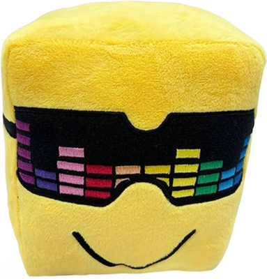 TechMax Solution Cute Square Yellow Plush with Goggles Soft Toy  - 30 cm(Yellow)
