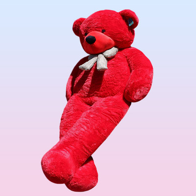 pandaabee SOFT AND CUTE TEDDY BEAR 5 FEET RED BRIGHT  - 152 cm(Red)