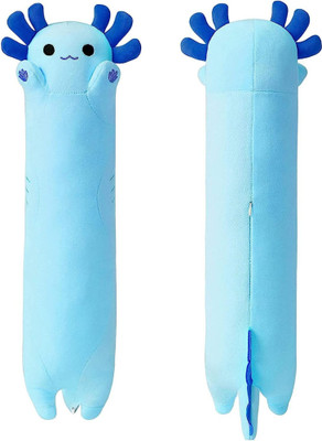 TechMax Solution Long Axolotl Plush Pillow Toy Cute Axolotl Stuffed Animal for Girls and Boys  - 50 cm(Blue)