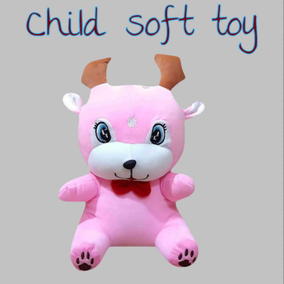 Luipui Deer Child Soft Toy –Fluffy Plush, Ultra-Soft & Perfect Cuddle Toy for Kids  - 38 cm(Pink)