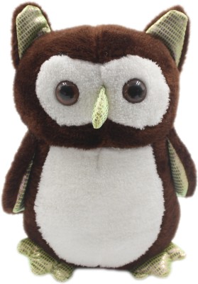 Tickles Cute Owl Soft Stuffed Plush Toys for Kids Birthday Gift Home Decoration  - 25 cm(Dark Brown)