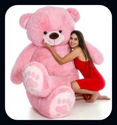 TOYS GURU 3 Feet Stuffed Spongy Hugable Imported Punja Teddy Bear-New  - 91 cm(baby pink)