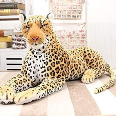 4AJ BAZAAR Cheetah Soft Toy Stuffed Animal Plushie | Brown, 32 cm  - 32 cm(Multicolor)