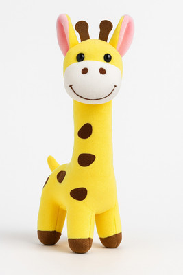 DiVAA Toys Giraffe Soft Stuffed Toy | Adorable Plush Animal Cuddle Toy for Kids & Babies  - 26 cm(Yellow)