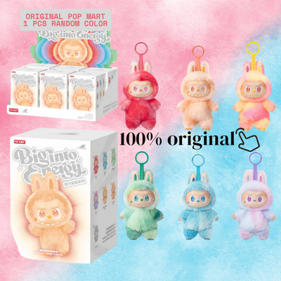 ZOQQI Labubu Surprise Plush Keychain - Big Energy Vinyl Bunny Pendant Key Chain