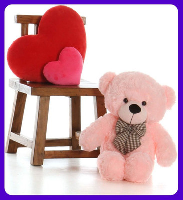 Abhinav toys Z_2 FEET PINK SOFT AND CUTE TEDDY FOR KIDS AND BIRTHDAY GIFT FOR SOMEONE SPECIAL  - 60 cm(Pink)