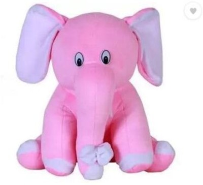 JYTIQ 30cm Skin Friendly Cute Elephant Stuffed Soft Toy for Kids  - 30 mm(Pink)