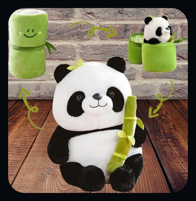 SHIVANGI COLLECTIONS SHIVANGI-Bamboo Panda Teddy Bear Soft Toy_NEW1  - 35 cm(Multicolor)