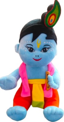 Rinhand Supersoft Lord Krishna Toy Sitting  - 31 cm(Multicolor)