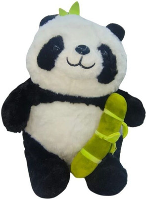 ToyShip Toy Ship Soft Panda with Bamboo Stuffed Animal, 26cm  - 26 cm(Black)